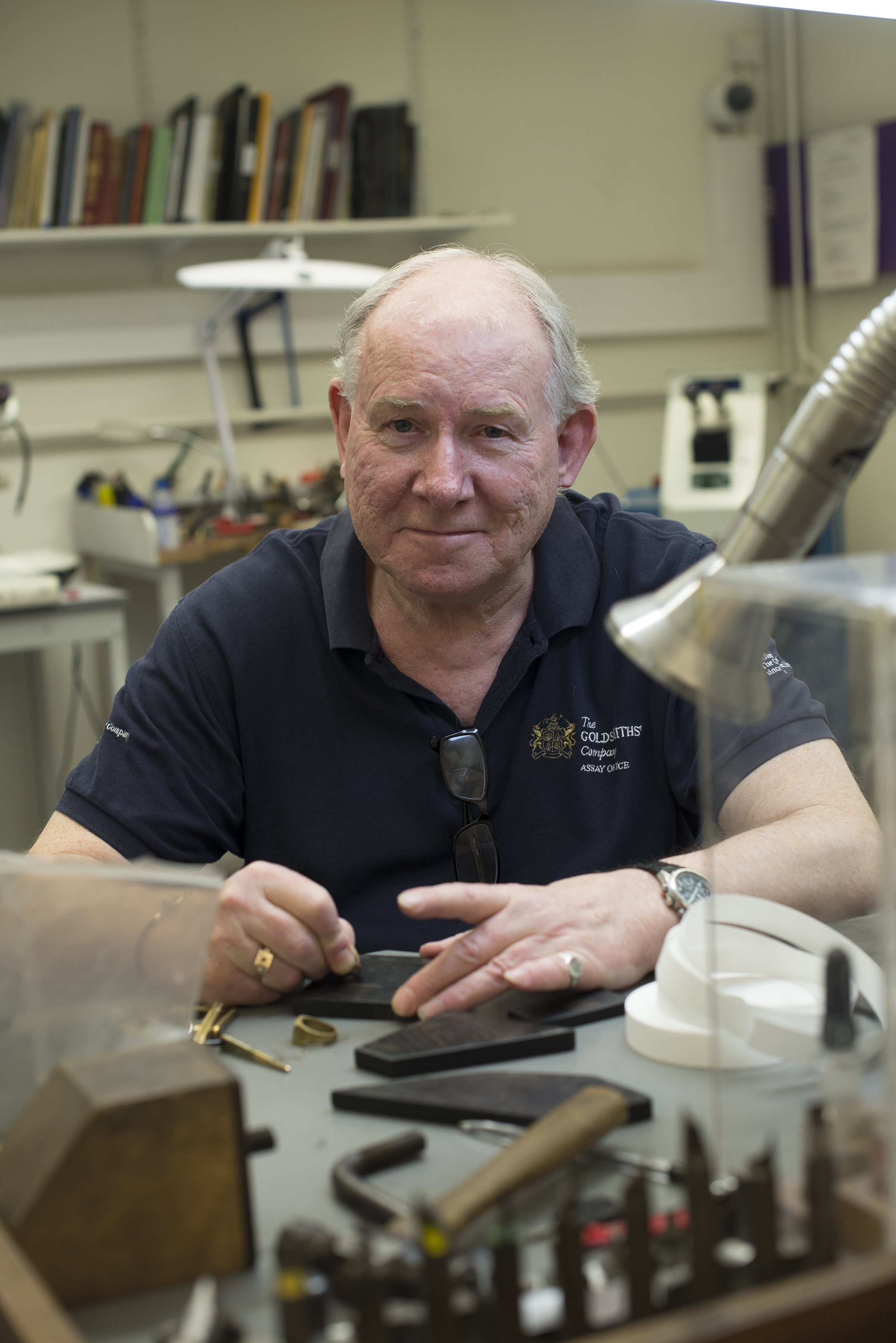 Dave Merry of The Goldsmiths' Company Assay Office © Sarah Ainslie, The Goldsmiths’ Centre