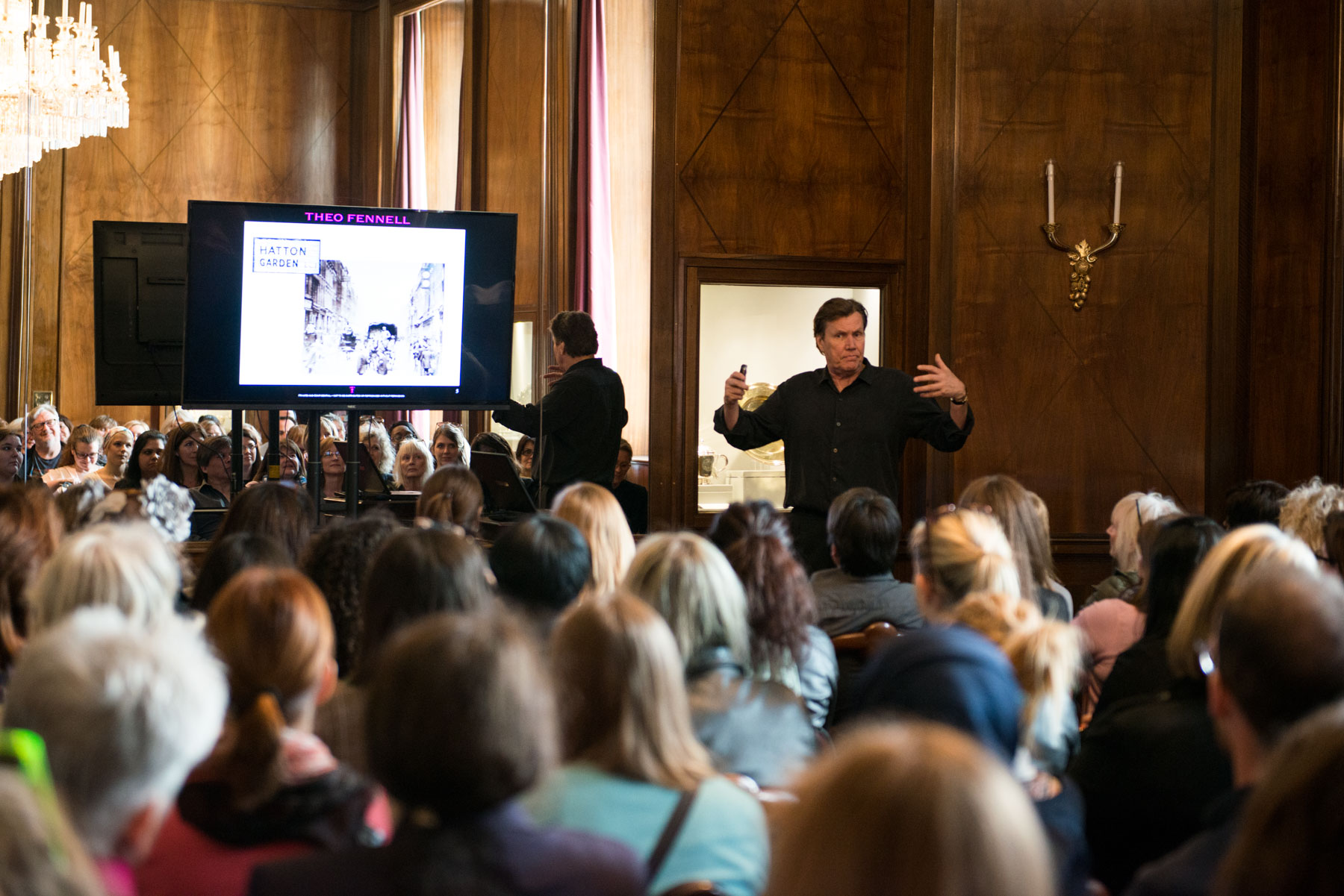 Theo Fennell speaking at Make Your Mark - the leading event for students on a precious metal course