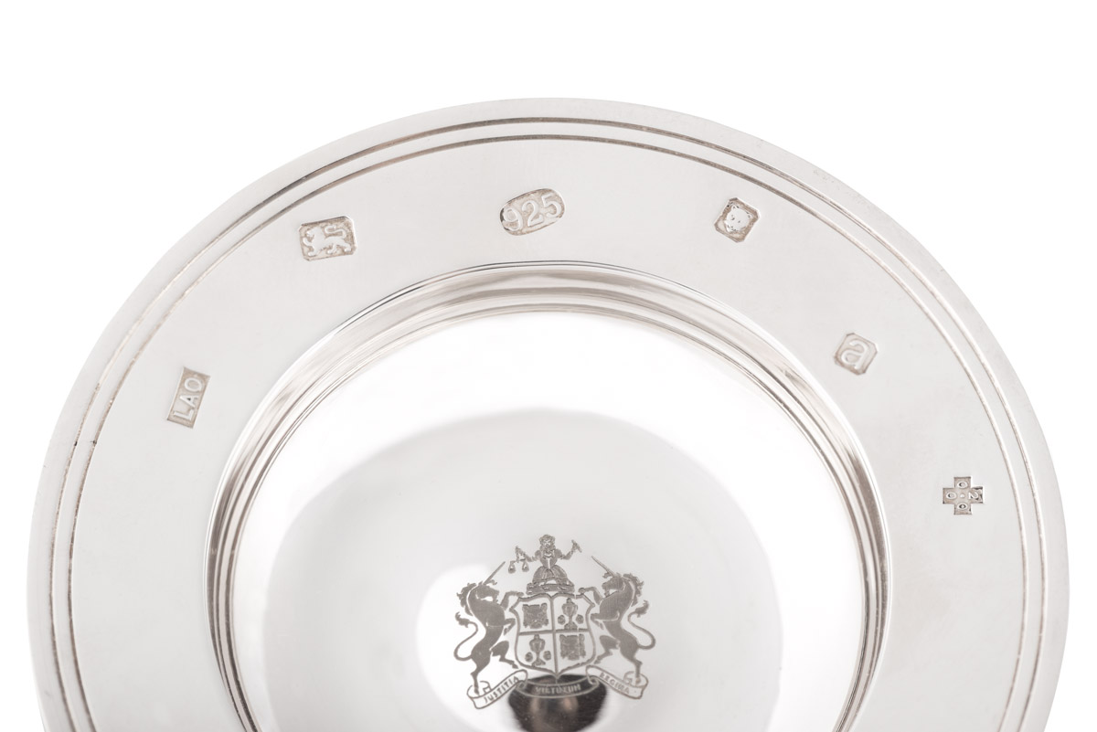 Display marks on a silver plate