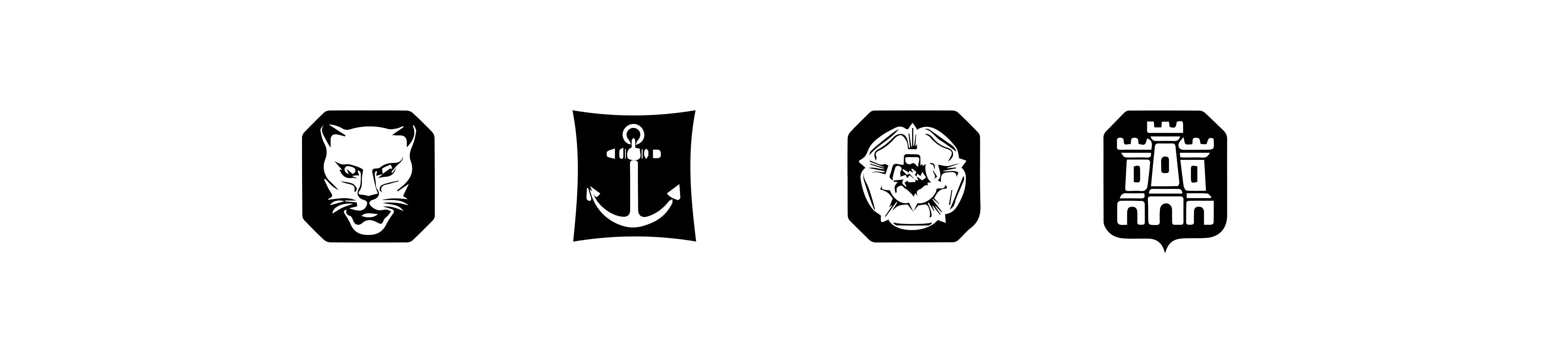 Left to right: London, Birmingham, Sheffield, Edinburgh.