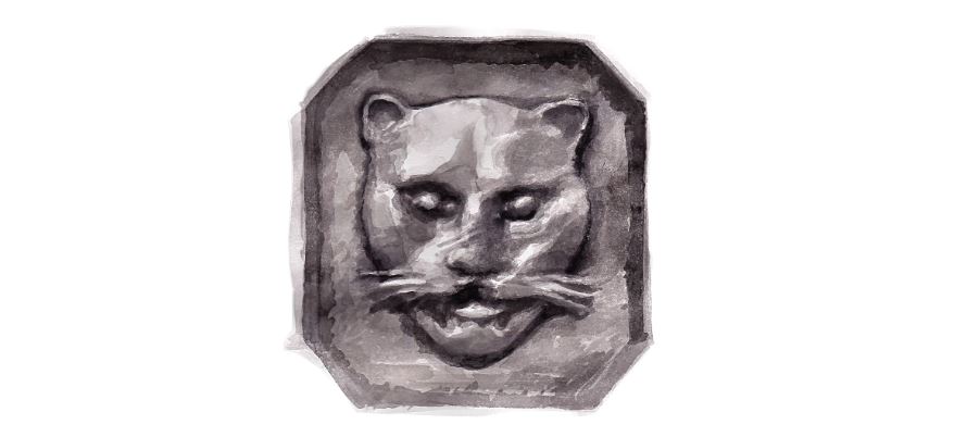 The Leopard's Head, Symbol of the Goldsmiths' Company Assay Office. Illustration by Jemima Carter-Lewis